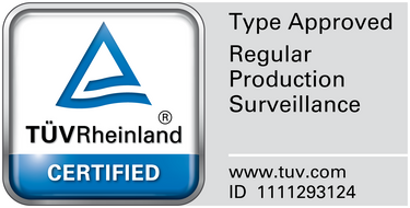 TürV Rheinland certification logo on a white background
