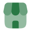 Green rectangular object with a textured surface