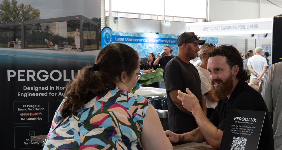 pergolux sales team at perth expo