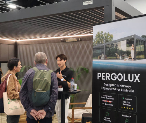 Pergolux team consulting about aluminium gazebo shade solutions