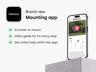 Brand new mounting app screens pergolux pergolas