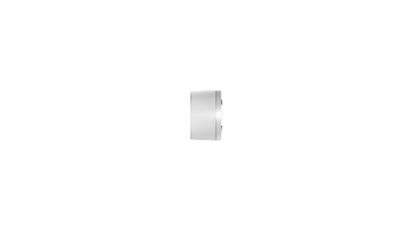 Side view of smooth matte white cylindrical wind sensor