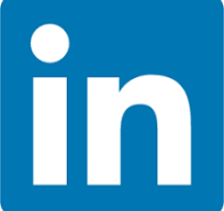 LinkedIn logo on a blue background