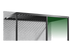 Pergola with a green mark and black frame on a white background